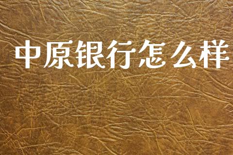 中原银行怎么样_https://www.apanben.com_财经资讯_第1张
