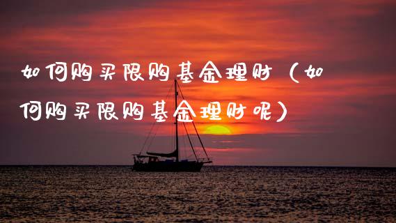 如何购买限购基金理财（如何购买限购基金理财呢）_https://www.apanben.com_财经资讯_第1张