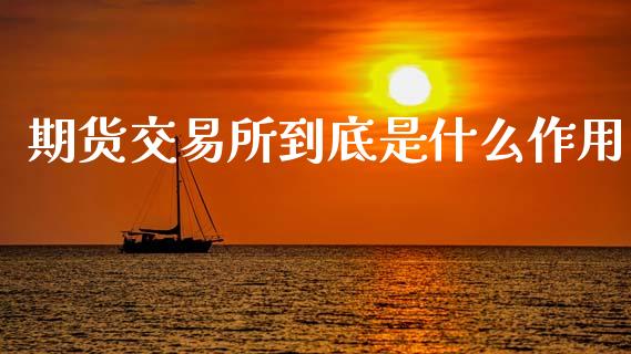 期货交易所到底是什么作用_https://www.apanben.com_股市分析_第1张