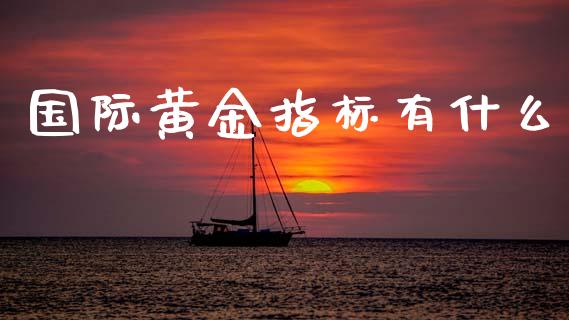 国际黄金指标有什么_https://www.apanben.com_期货学院_第1张