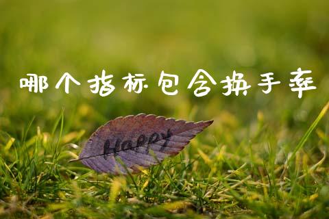 哪个指标包含换手率_https://www.apanben.com_期货学院_第1张