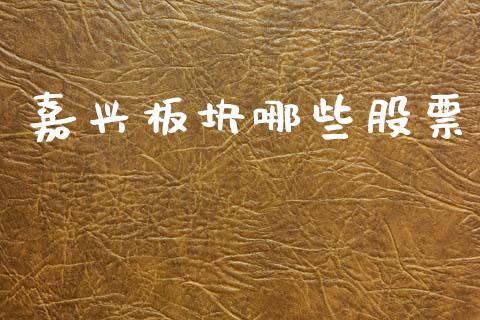 嘉兴板块哪些股票_https://www.apanben.com_国际期货_第1张