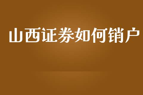 山西证券如何销户_https://www.apanben.com_在线喊单_第1张