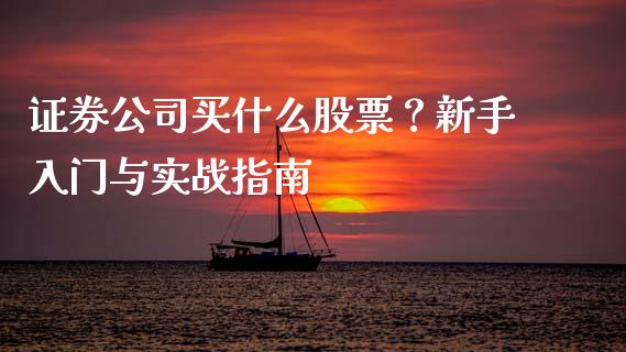 证券公司买什么股票？新手入门与实战指南_https://www.apanben.com_股票怎么玩_第1张