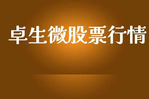 卓生微股票行情_https://www.apanben.com_股市分析_第1张