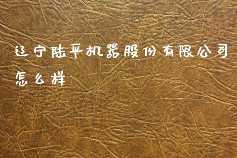辽宁陆平机器股份有限公司怎么样_https://www.apanben.com_股票怎么玩_第1张
