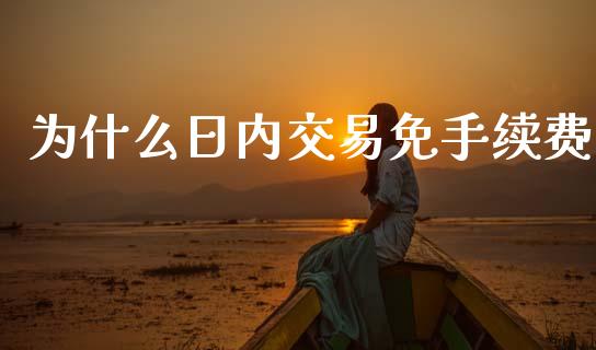 为什么日内交易免手续费_https://www.apanben.com_国际期货_第1张