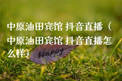 中原油田宾馆 抖音直播（中原油田宾馆 抖音直播怎么样）_https://www.apanben.com_在线喊单_第1张