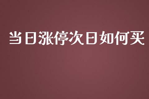 当日涨停次日如何买_https://www.apanben.com_期货学院_第1张