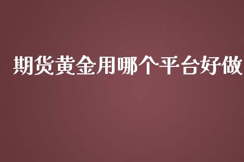 期货黄金用哪个平台好做_https://www.apanben.com_国际期货_第1张