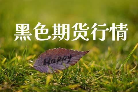 黑色期货行情_https://www.apanben.com_股市分析_第1张