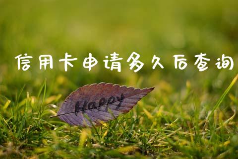 信用卡申请多久后查询_https://www.apanben.com_股市分析_第1张