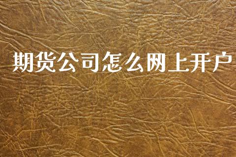 期货公司怎么网上开户_https://www.apanben.com_国际财经_第1张