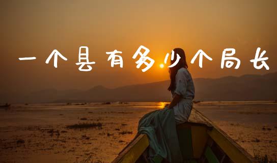 一个县有多少个局长_https://www.apanben.com_财经资讯_第1张