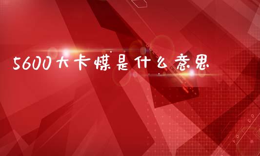 5600大卡煤是什么意思_https://www.apanben.com_股市分析_第1张