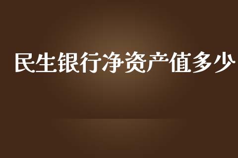 民生银行净资产值多少_https://www.apanben.com_股票怎么玩_第1张