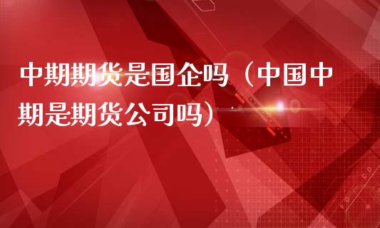 中期期货是国企吗（中国中期是期货公司吗）_https://www.apanben.com_期货学院_第1张
