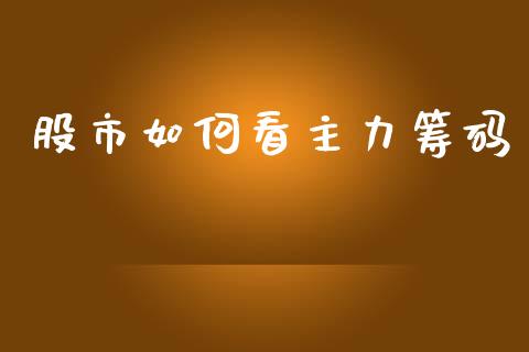 股市如何看主力筹码_https://www.apanben.com_股市指导_第1张