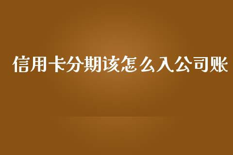 信用卡分期该怎么入公司账_https://www.apanben.com_在线喊单_第1张