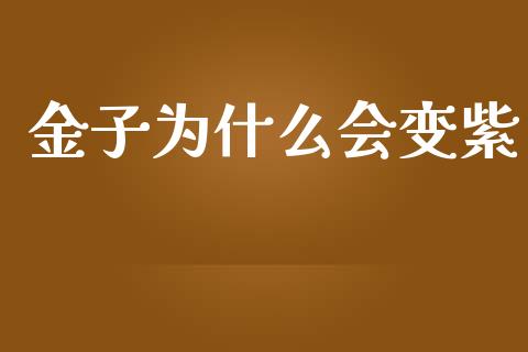 金子为什么会变紫_https://www.apanben.com_国际期货_第1张