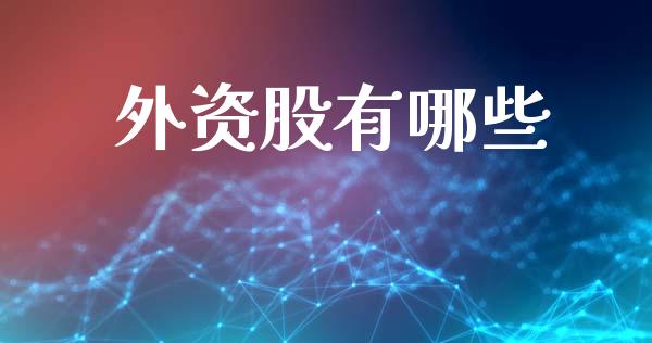 外资股有哪些_https://www.apanben.com_期货学院_第1张