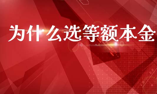 为什么选等额本金_https://www.apanben.com_股票怎么玩_第1张