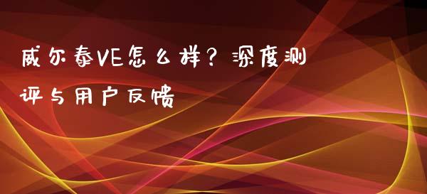 威尔泰VE怎么样？深度测评与用户反馈_https://www.apanben.com_股票怎么玩_第1张