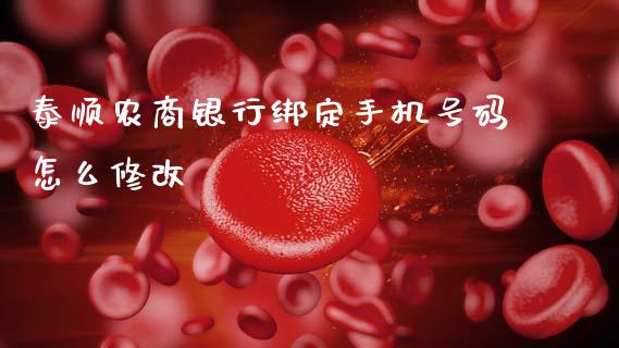 泰顺农商银行绑定手机号码怎么修改_https://www.apanben.com_国际财经_第1张