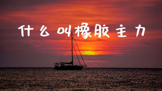 什么叫橡胶主力_https://www.apanben.com_股市指导_第1张