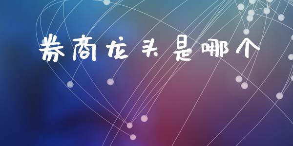 券商龙头是哪个_https://www.apanben.com_股市指导_第1张