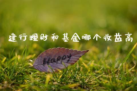 建行理财和基金哪个收益高_https://www.apanben.com_财经资讯_第1张