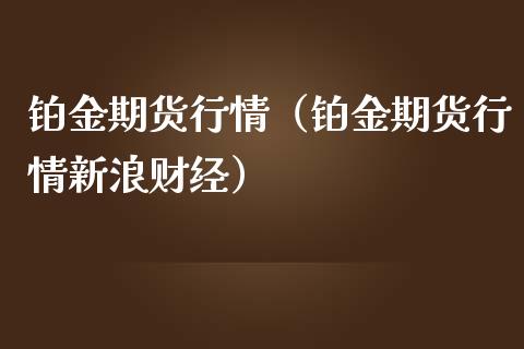 铂金期货行情（铂金期货行情新浪财经）_https://www.apanben.com_国际期货_第1张
