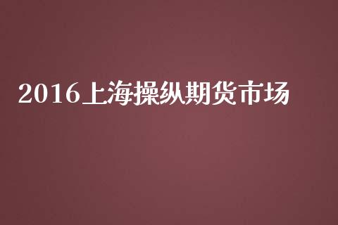 2016上海操纵期货市场_https://www.apanben.com_股市分析_第1张