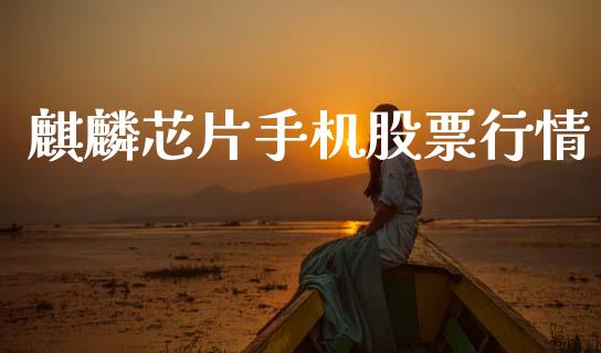 麒麟芯片手机股票行情_https://www.apanben.com_股票怎么玩_第1张