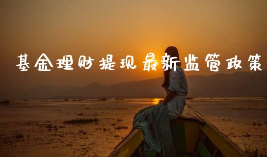 基金理财提现最新监管政策_https://www.apanben.com_国际财经_第1张