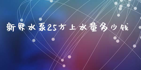 新界水泵25方上水量多少钱_https://www.apanben.com_期货学院_第1张