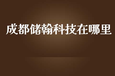 成都储翰科技在哪里_https://www.apanben.com_在线喊单_第1张