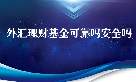 外汇理财基金可靠吗安全吗_https://www.apanben.com_国际财经_第1张