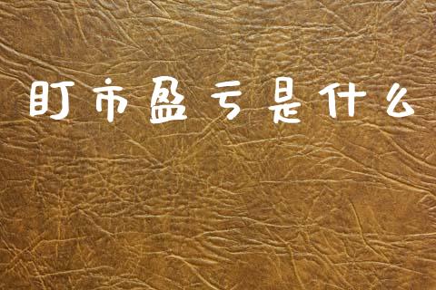 盯市盈亏是什么_https://www.apanben.com_期货学院_第1张
