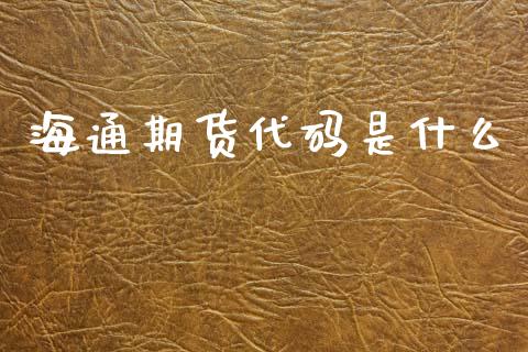 海通期货代码是什么_https://www.apanben.com_股市指导_第1张