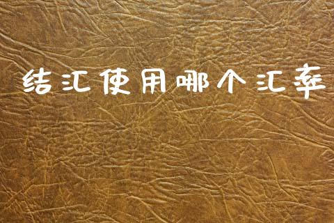 结汇使用哪个汇率_https://www.apanben.com_国际财经_第1张
