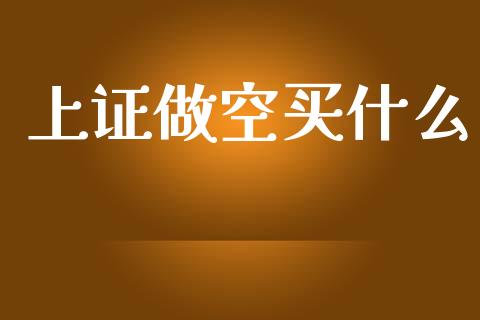 上证做空买什么_https://www.apanben.com_财经资讯_第1张