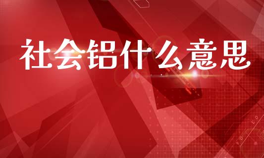 社会铝什么意思_https://www.apanben.com_在线喊单_第1张