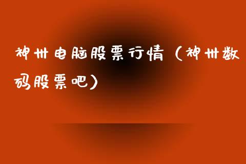 神卅电脑股票行情（神卅数码股票吧）_https://www.apanben.com_股市指导_第1张