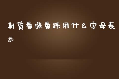 期货看涨看跌用什么字母表示_https://www.apanben.com_股票怎么玩_第1张