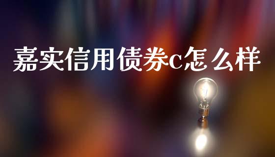 嘉实信用债券c怎么样_https://www.apanben.com_期货学院_第1张
