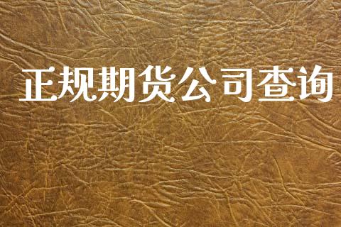 正规期货公司查询_https://www.apanben.com_国际财经_第1张