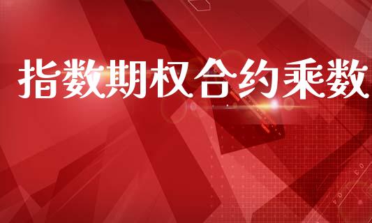 指数期权合约乘数_https://www.apanben.com_财经资讯_第1张