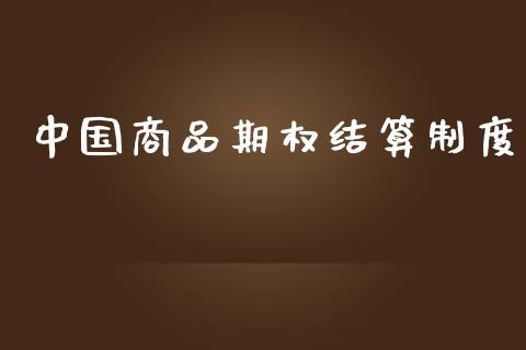 中国商品期权结算制度_https://www.apanben.com_财经资讯_第1张