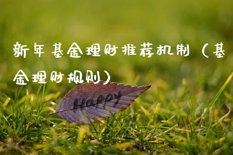 新年基金理财推荐机制（基金理财规则）_https://www.apanben.com_财经资讯_第1张